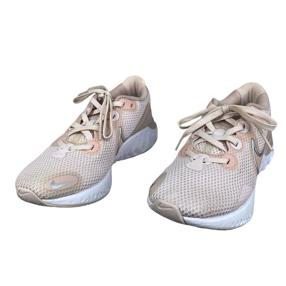 Nike Women's Pink Renew Run Lace up Athletic Running Sneaker Size US 6 - Picture 6 of 10